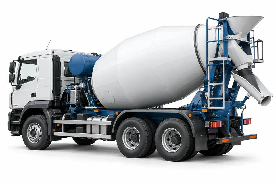 Ready-mix concrete transit mixer truck for continuous supply