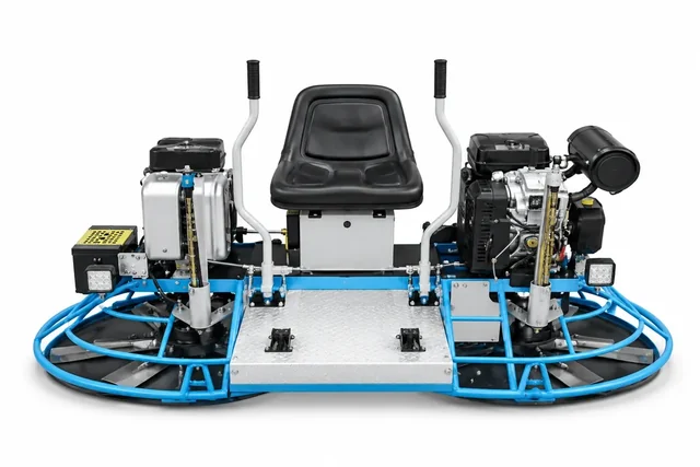 Reference configuration of ride-on power trowels