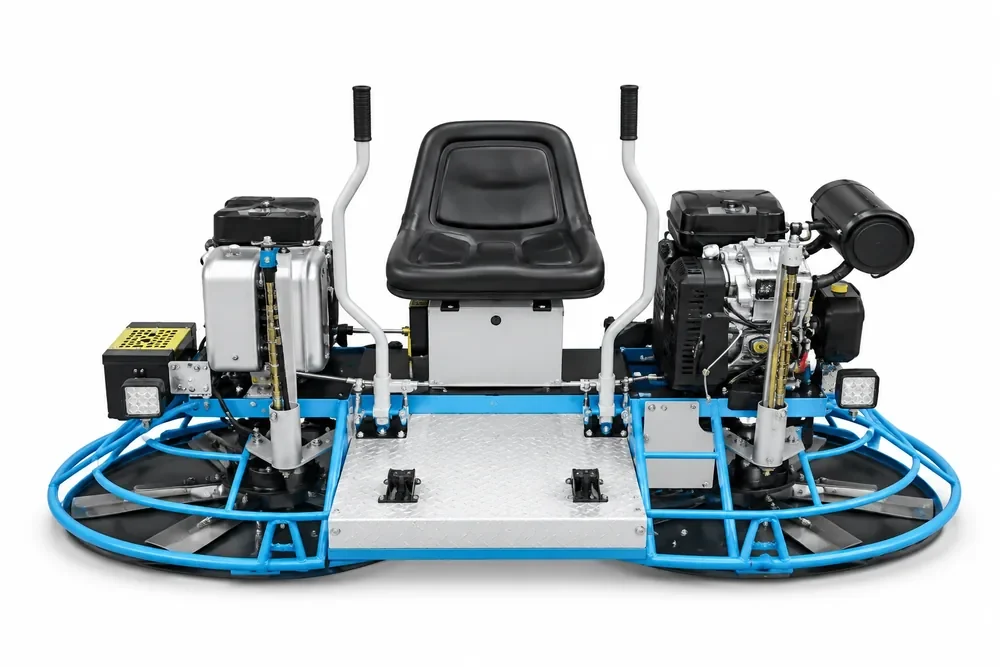 Reference configuration of ride-on power trowels