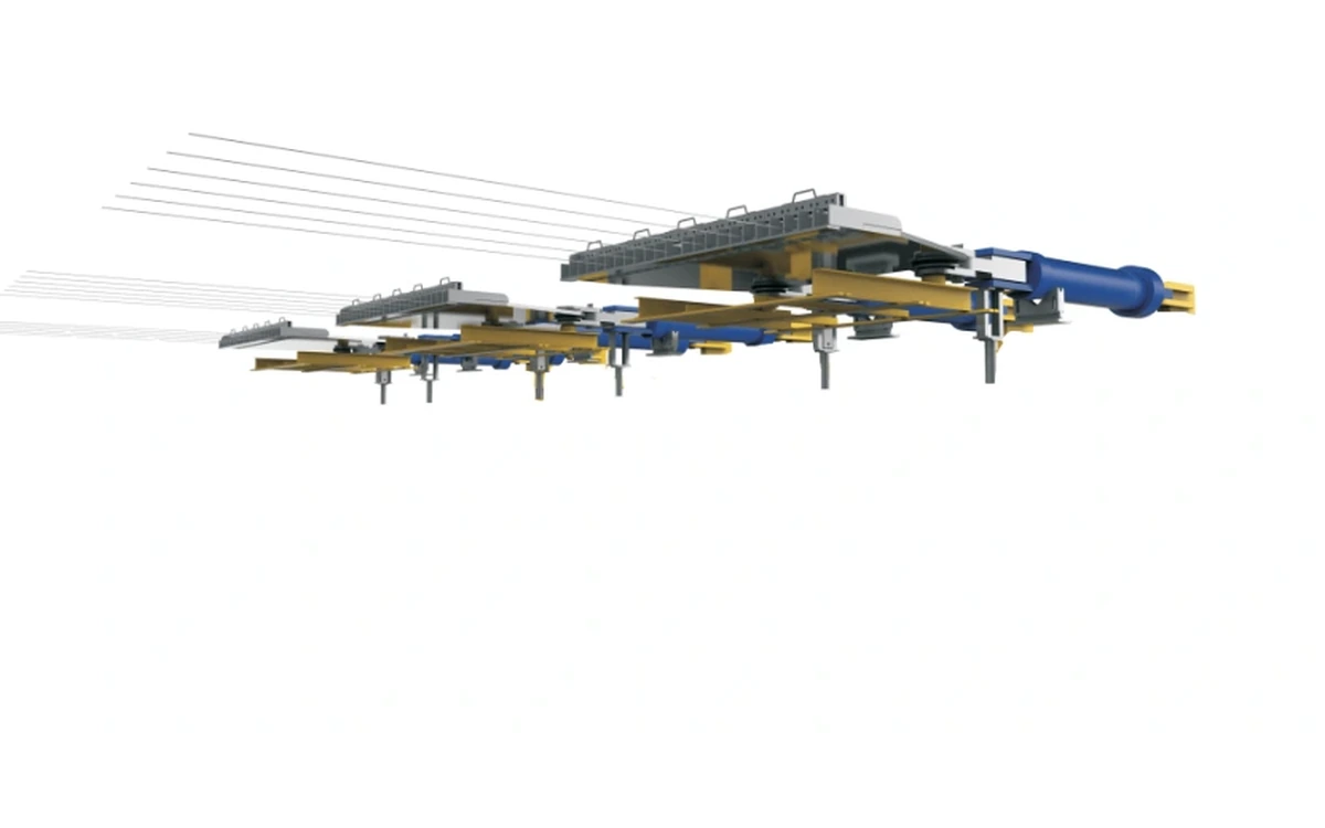 Compaction station reference equipment for a wall and slab precast plant