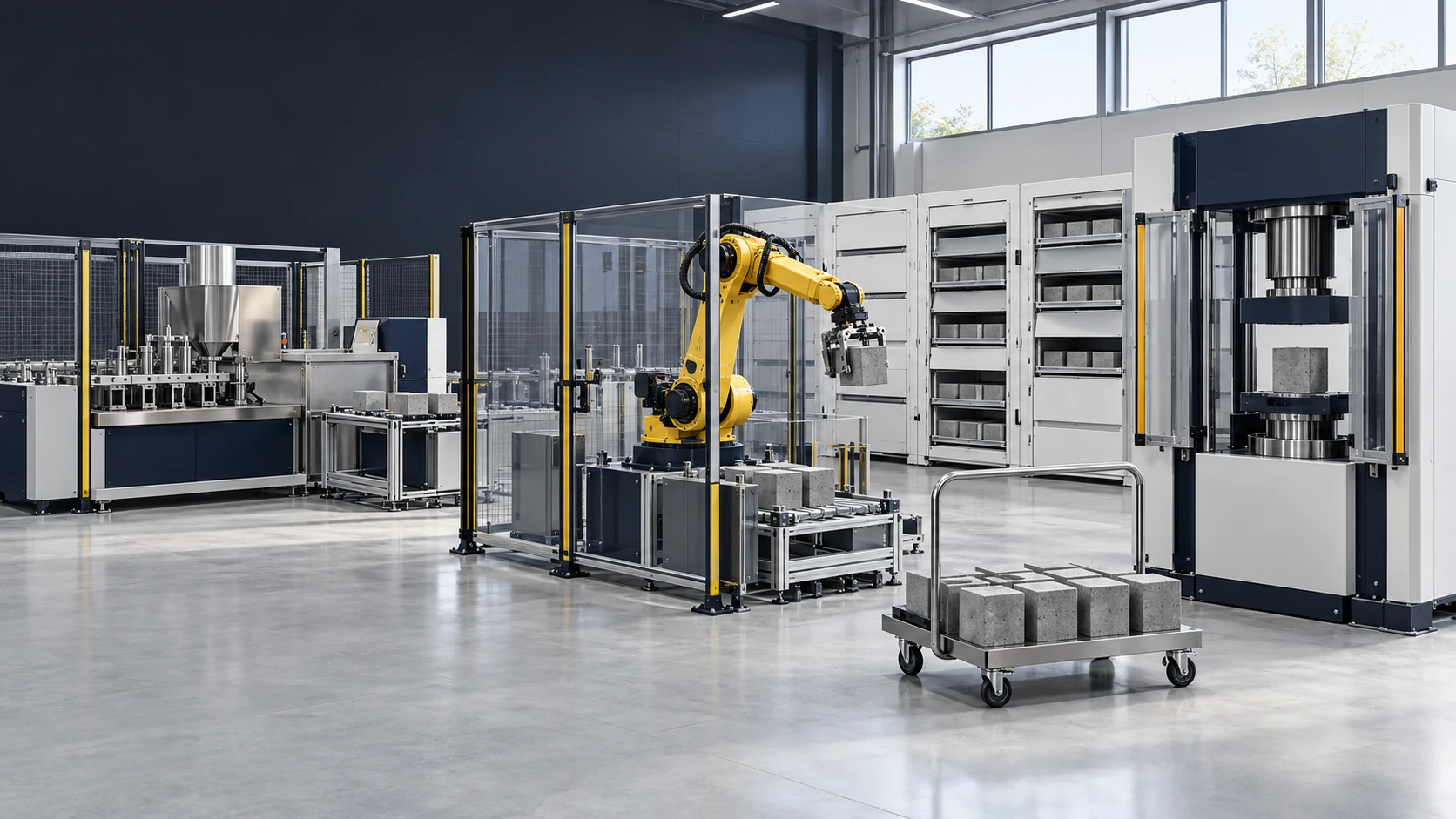 Connected concrete specimen laboratory
