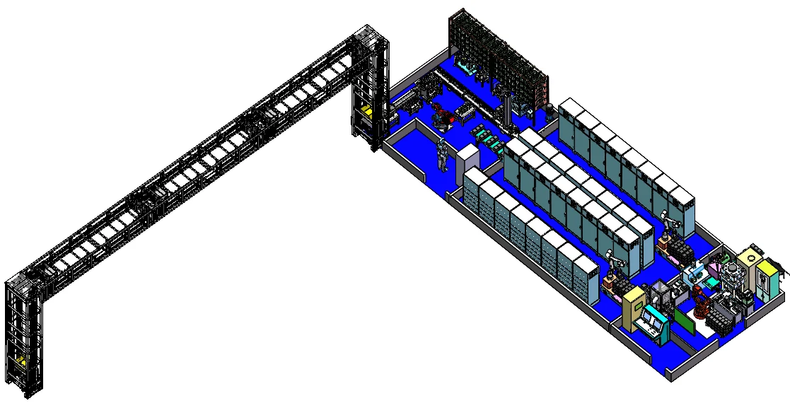 Laboratory layout showing concrete cube preparation, curing storage and compression testing areas