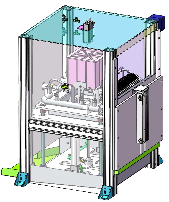 Enclosed mould cleaning station