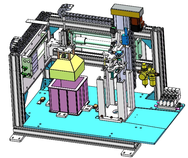 Bottom-paper insertion station for cube mould preparation