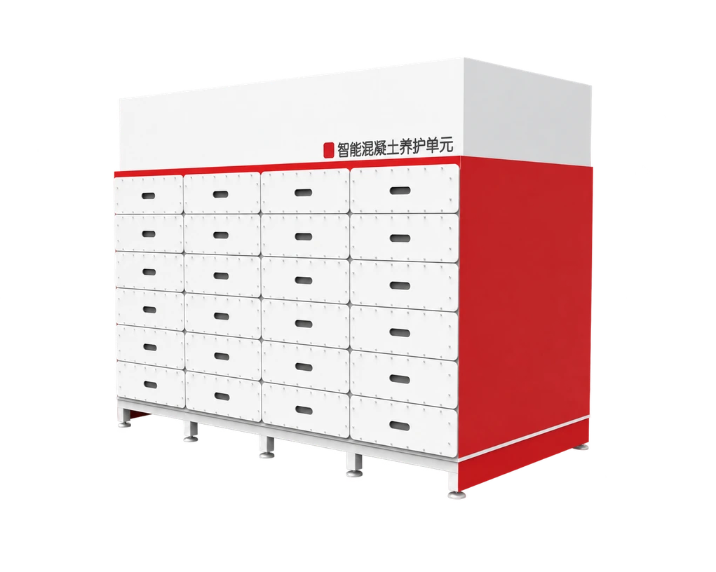 Drawer-type concrete specimen curing cabinet with individual storage compartments