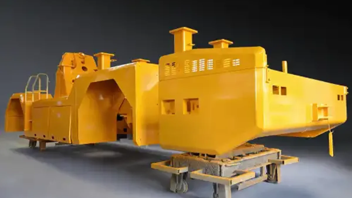 Fabricated steel structure for a multifunction railway service vehicle