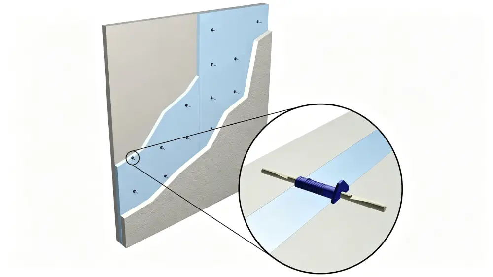 Insulated precast concrete sandwich wall panel with two concrete wythes and a foam insulation layer