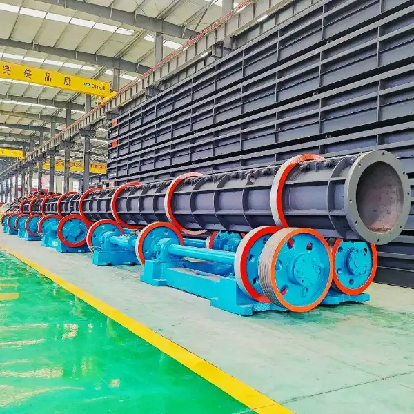 Centrifugal spinning machines with steel moulds for prestressed concrete piles
