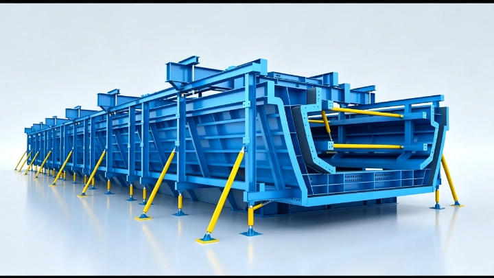 Project-specific steel mould engineered around an approved precast trough girder section