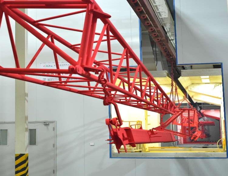 Large-part powder-coating line, labelled in the company profile