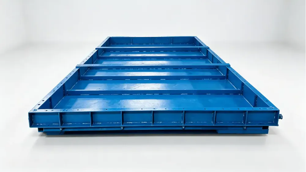 Fixed horizontal casting table for precast slab production