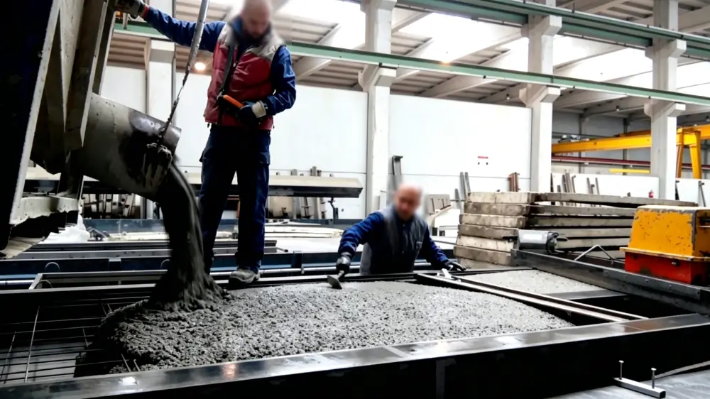 Horizontal casting system for precast wall panel production
