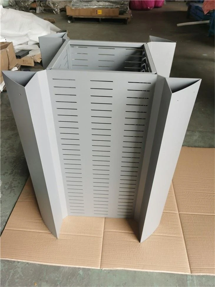 Tall formed metal panels with repeated ventilation slots